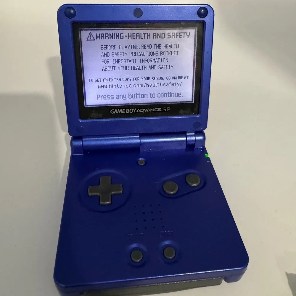 Nintendo Game Boy Advance SP Cobalt Blue Handheld System AGS-001 with Charger